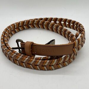 Fossil Tan Braided Belt